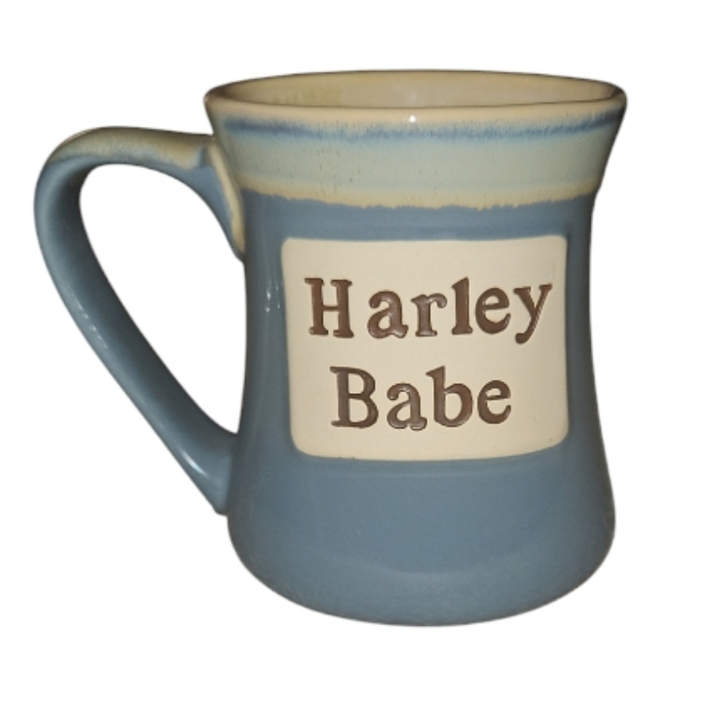 Harley Davidson "BABE" 20oz. Glazed  Coffee Cup Mug by Tumbleweed Pottery